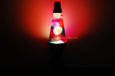 14.5 inch Lava Brand 20oz Retro Graffiti Motion Lamp Clear Liquid White Lava
